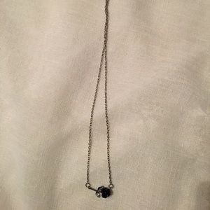 Black rose adjustable necklace